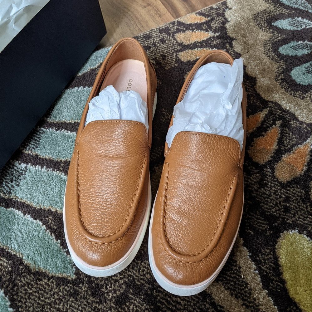 Cole Haan tan leather loafers